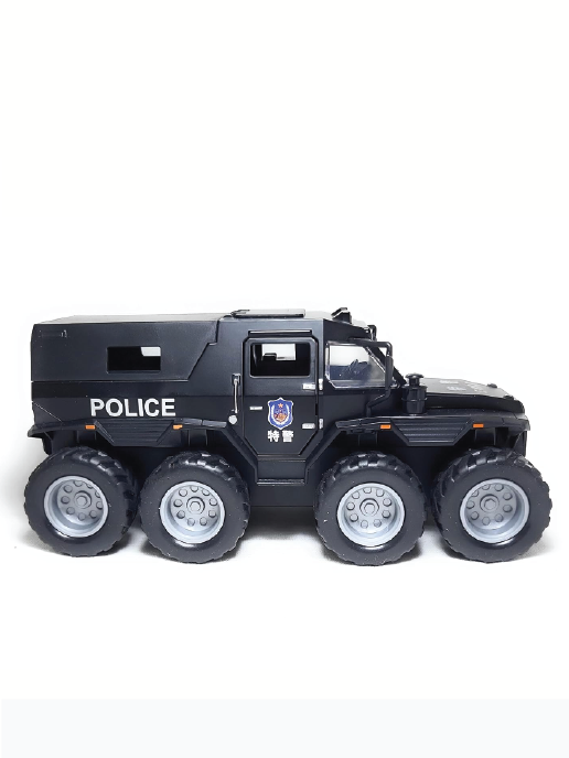 Մետաղական կոլեկցիոն մեքենա  1:24 Police Truck 8x8
