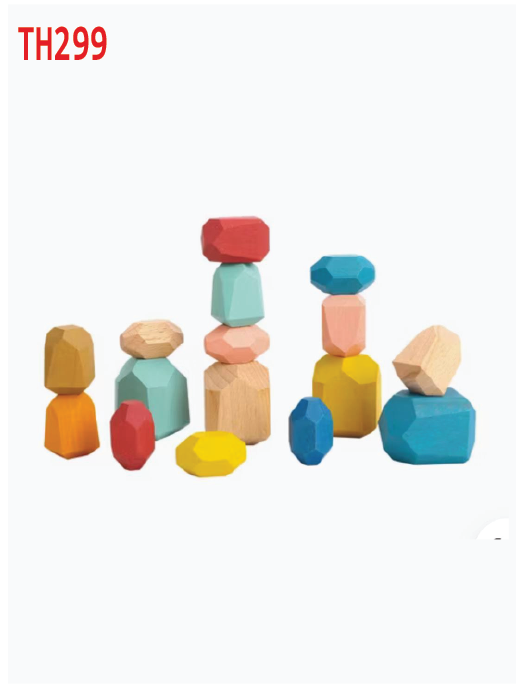 WOODEN STACKING STONES