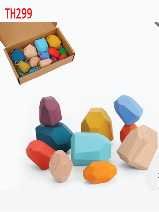 WOODEN STACKING STONES