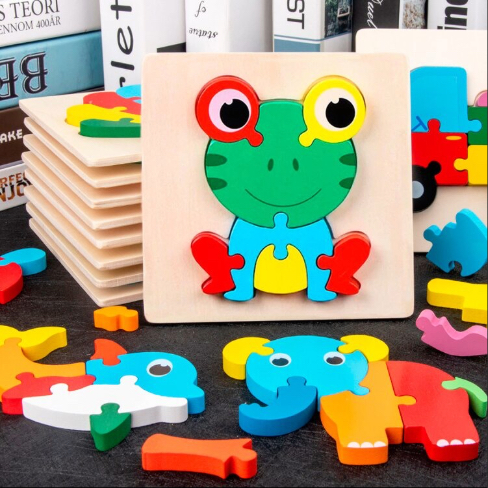 Փայտե փազլ կենդանիներ