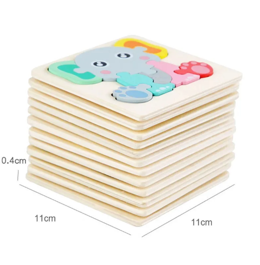 Փայտե փազլ կենդանիներ